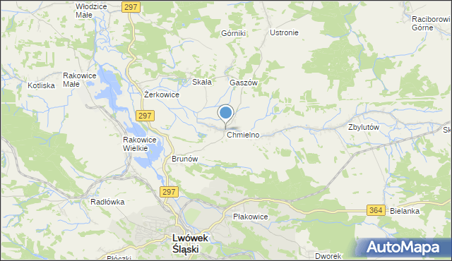 mapa Chmielno, Chmielno gmina Lwówek Śląski na mapie Targeo